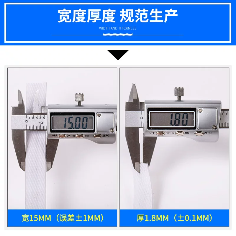 Pack handmade, plastic white elastic luggage band
