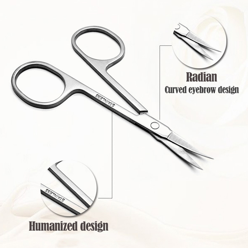 极速Stainless Steel Manicure Scissors Cutter Eyebrow Scissor - 图2