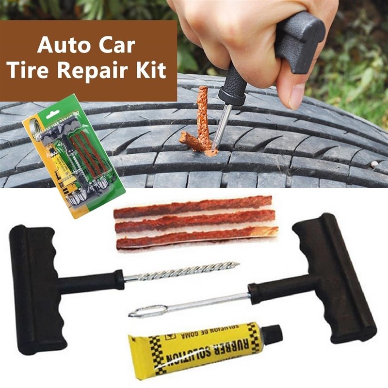 Tire Repair Tools Kit 6Pcs Car Accessories Auto Bike Auto Tu - 图1