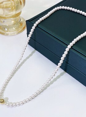 高级感国产施家珍珠项链个性磁吸设E计串珠设计小众百搭款式简约