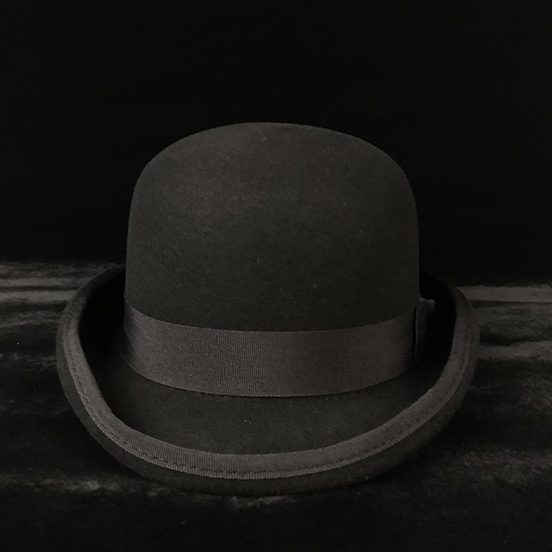 速发4Size 100% Wool Women Men Bowler Hat Pure Crushable Dome - 图2