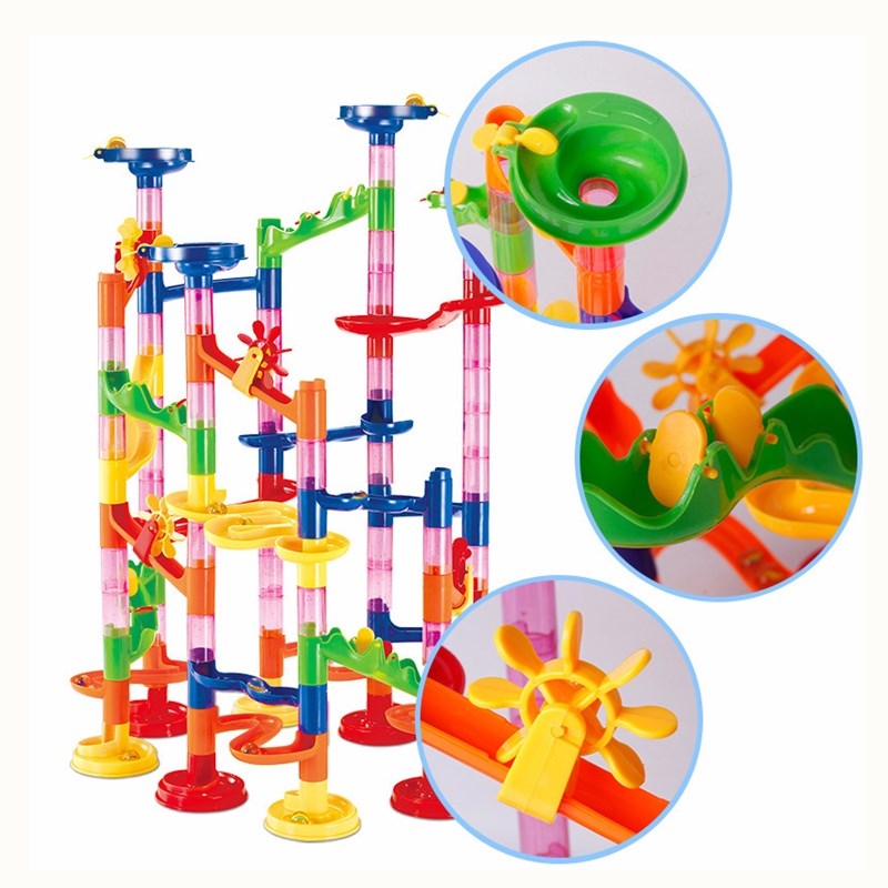 Marble Race Run Maze Track DIY Construction Building Blocks-图1