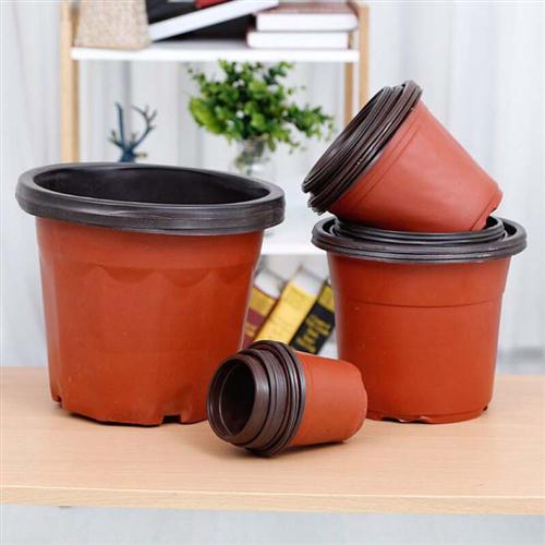 极速Flower pots plastic two-tone planting seedling花盆塑料-图0