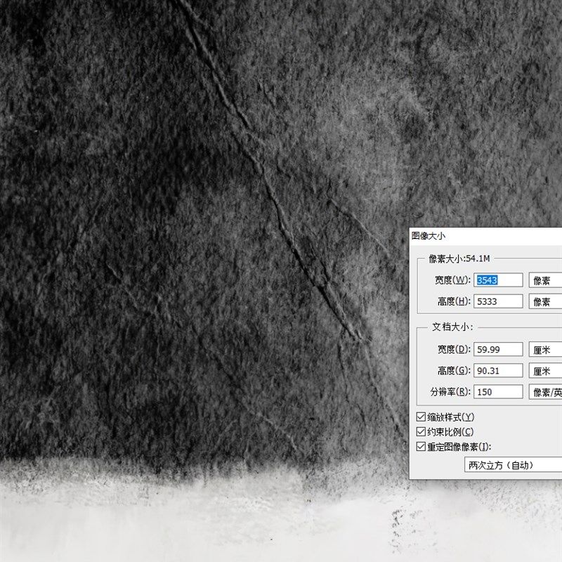简约现代黑白抽象艺术线条人物y树叶装饰画高清图片画芯喷绘素材