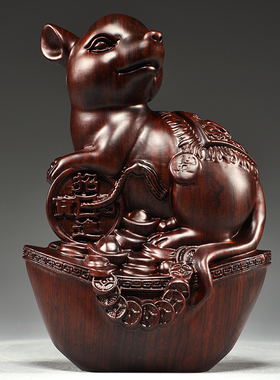 木雕十二c生肖摆件一套实木质鼠牛虎兔龙蛇马羊猴鸡狗猪工艺品送