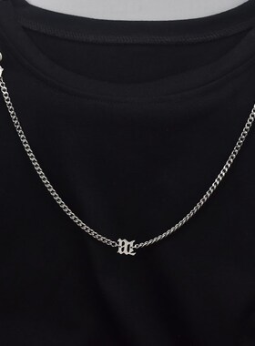 新款T恤卫衣衣服装饰链一字扣龙虾扣挂钩衣领链时尚男女链条挂件