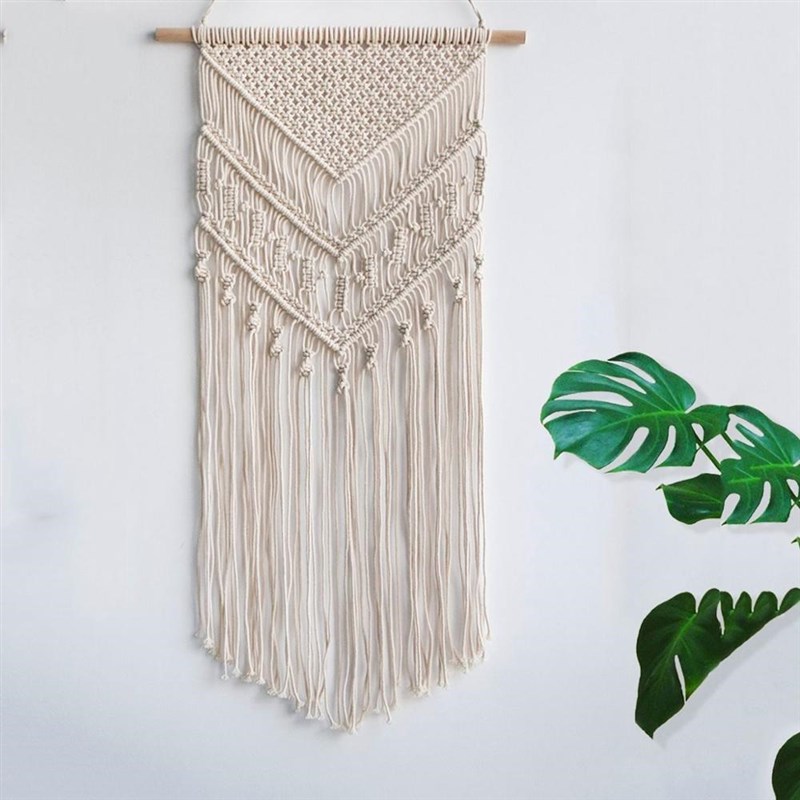 Macrame Woven Wall Hanging Boho Chic Bohemian Home Geometric-图0