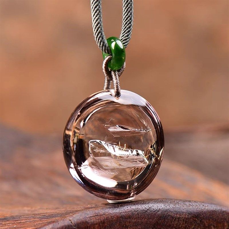 黄水晶吊坠发晶吊坠幽灵吊坠粉晶吊坠白水晶一物一图挂件挂坠,淘宝优惠券,粉丝福利购,淘宝优惠卷