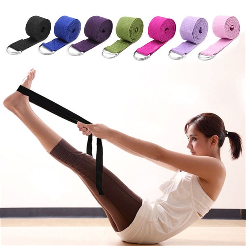 0jm Sport Yoga Strap Durable Cotton Exercise TStraps Acdu - 图3