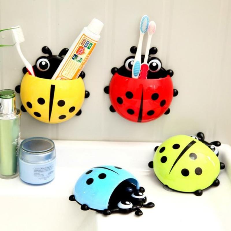 推荐1PC Ladybug Sucker Toothbrush Box Cute Tortoise Toothpas - 图1