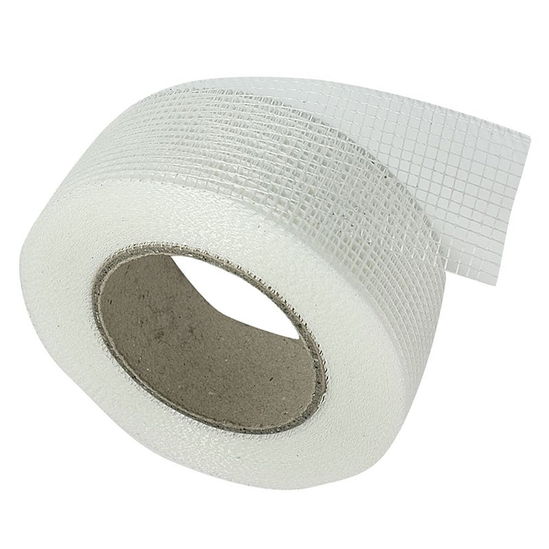 Self-adhesive white fiberglass mesh tape for cracks holes - 图0