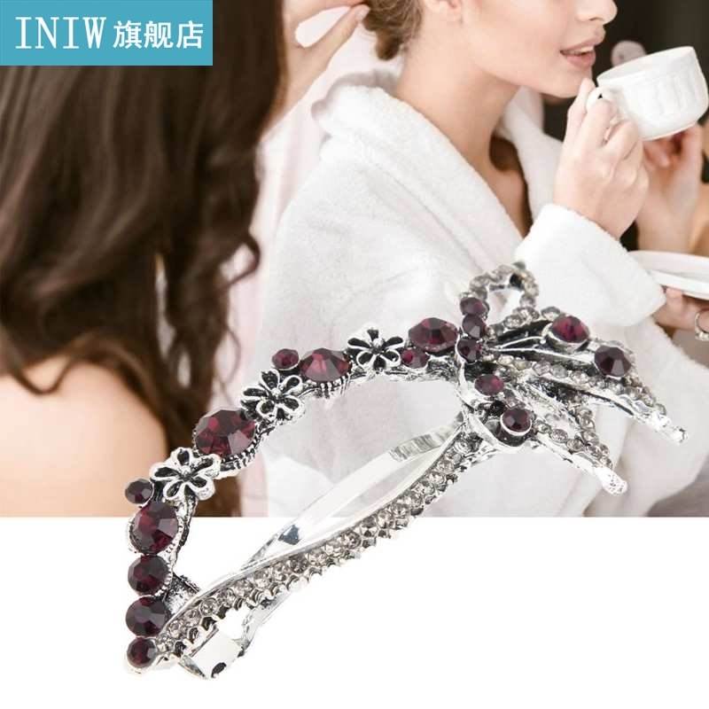 极速Hair Barrette Durable Beautiful Rhinestone Hair Clip Exq - 图2