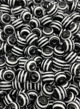 热销6mm 8mm 10mm Resin Spacer Beads Round Beads Stripe Space