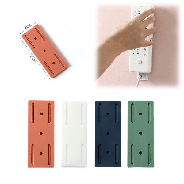 极速Self-Adhesive Power Socket Strip Fixator Wall Mounted Se - 图0