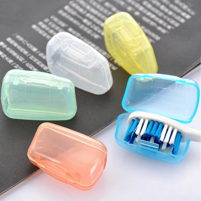 速发5Pcs/Set Portable Toothbrush Case Cover Travel Hiking Ca-图1