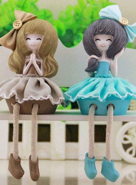 北欧创意吊脚娃娃家居装饰摆设隔板书房儿童房小摆件幼儿园饰品