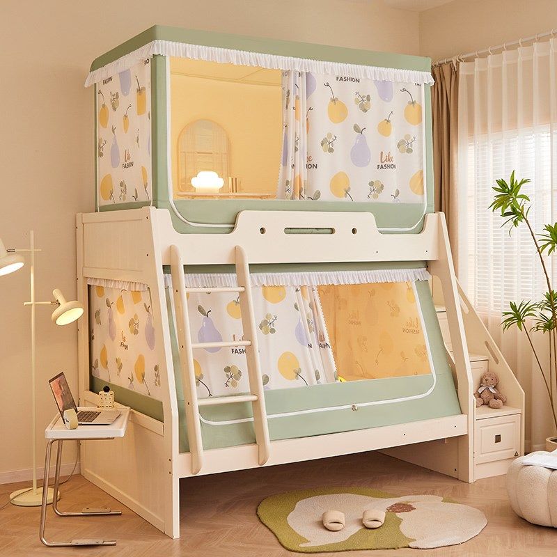 学生上下铺蚊帐遮光布帘子母床梯形高低儿童双层床0.9/1.2/1.35米,淘宝优惠券,粉丝福利购,淘宝优惠卷