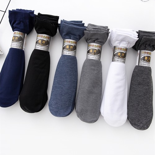 网红.10 pairs] Socks for men with low top solid color summer-图0