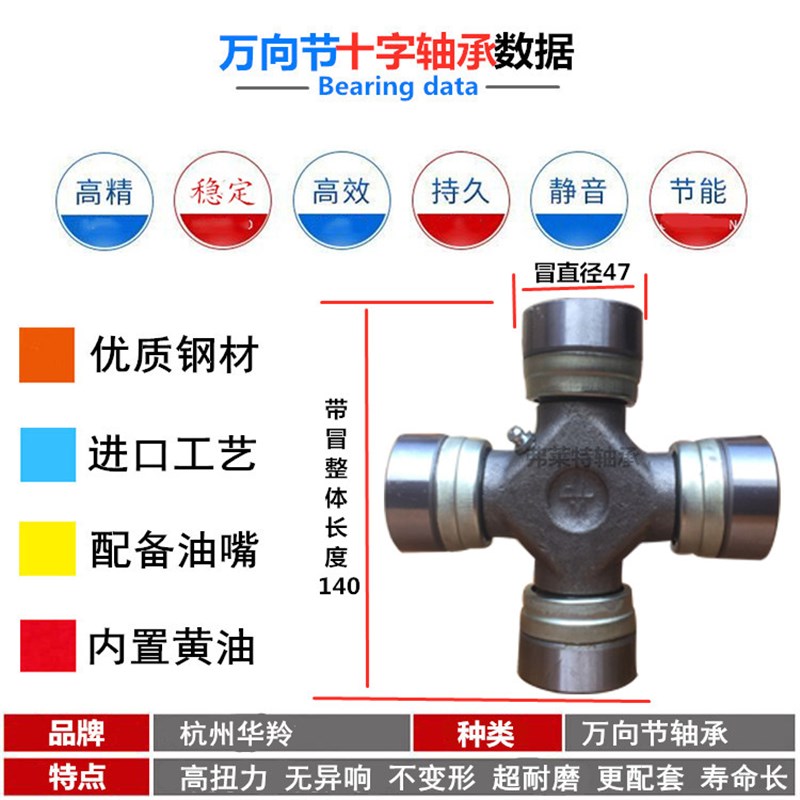 斯太尔0125 52X133 57X144  57X152 52*147万向节十字轴承57*142 - 图0