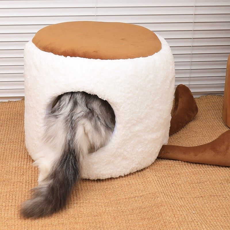 咖啡杯猫窝冬季保暖可拆洗封闭式安全感猫房子小型犬狗屋加厚狗窝,淘宝优惠券,粉丝福利购,淘宝优惠卷