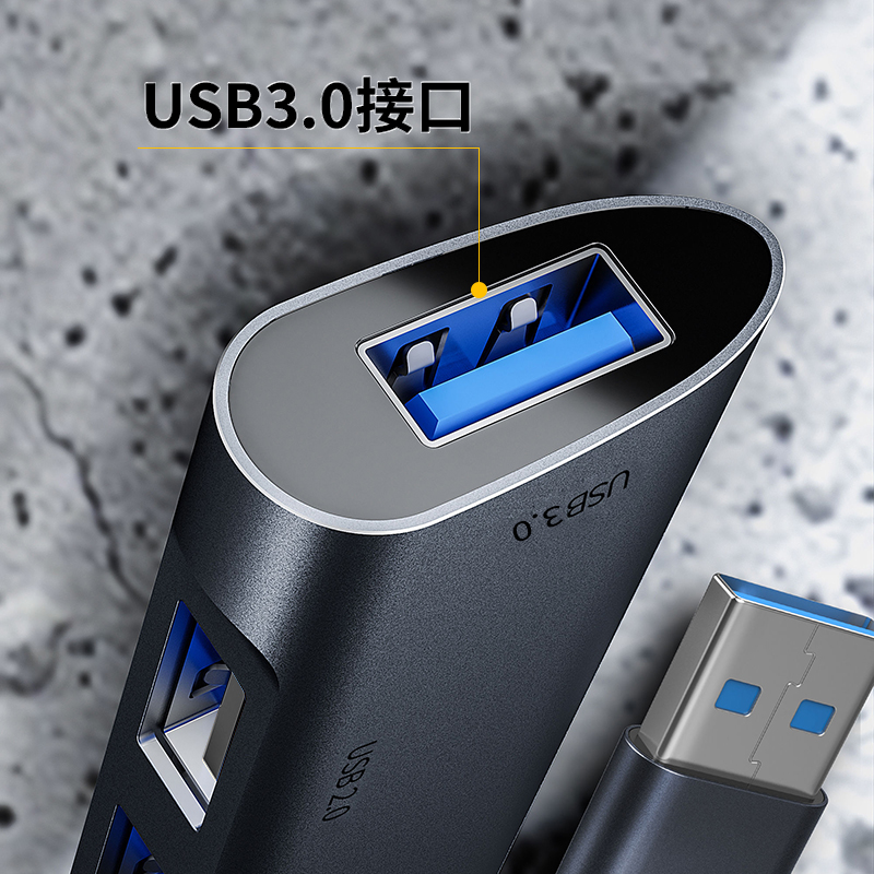 USB扩展器3.0集分线器转换头多口usb笔记本电脑2.0拓展坞插 - 图1