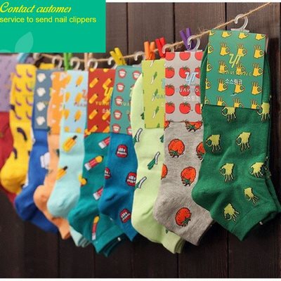 推荐korea cotton lovers socks cute pattern sock korean versi - 图0