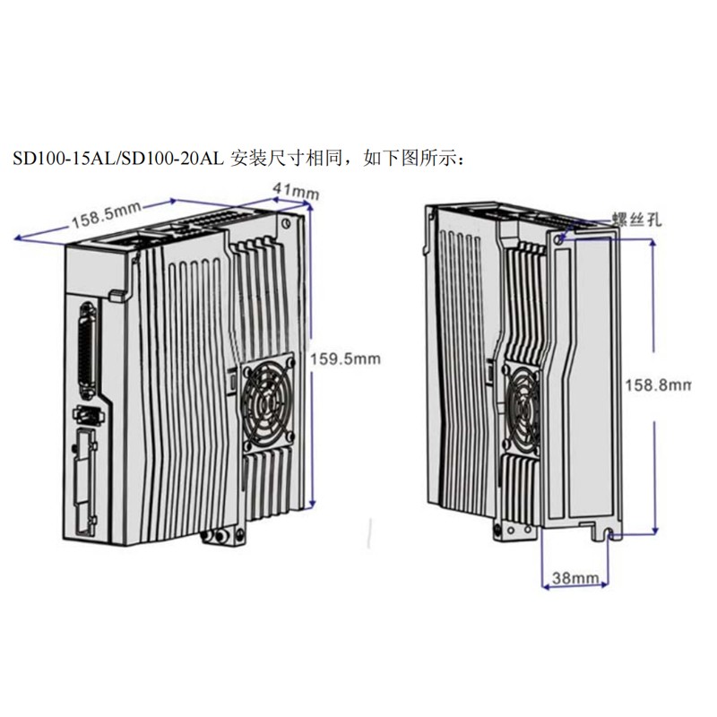 交流伺服电机套装2004006r00750W1KW高速5/6000转17位磁编总厂直-图1