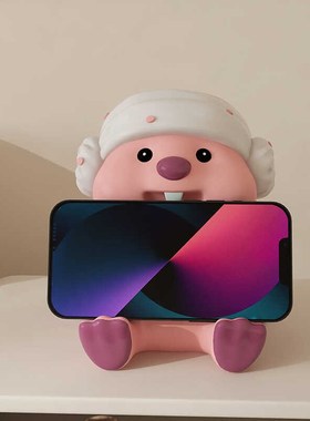 露比支架新款可爱海狸支架客厅桌面通用多功能装饰小摆件装饰摆件