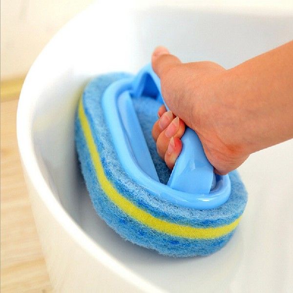 Household Bhtaroom Bhthtub Brush Tile Brusa HandheldY Sponge-图0