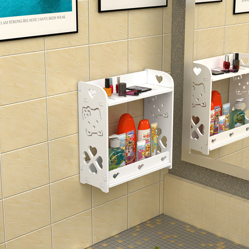 速发PAunch-free bathroom wall-mounted storage cabinet storag - 图1