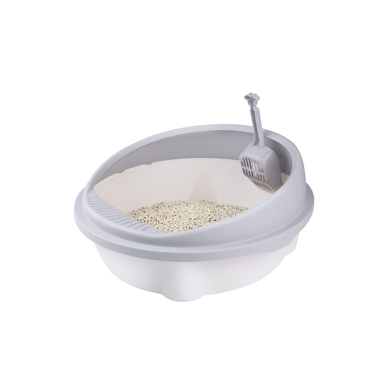 Semi-closed cat litter sandbox spoon srlash-proof pop.table - 图0