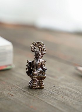 不动明王 进口黄铜口袋佛像随身佛生肖鸡年守护桌面摆件家居供奉