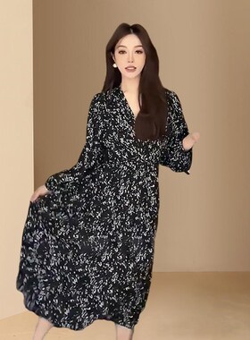 连衣裙子2024新款春装女装夏季雪纺春季流行时尚醋酸正式场合欧货