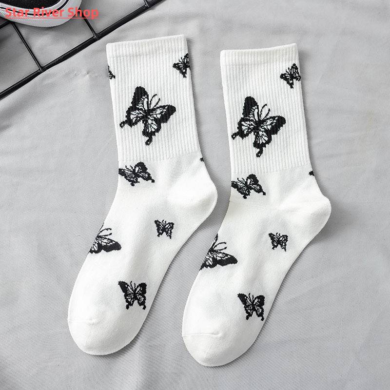 速发Retro cute Japanese spring and summer socks female ins t - 图3