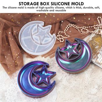 ແນະນຳ DIYCrys tal SilXMXicone Storage MSold Moon tar Large Tr