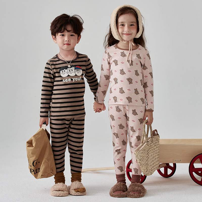 儿童睡衣套装宝宝秋冬保暖加厚家居内衣男童女童秋衣卫生裤纯棉套,淘宝优惠券,粉丝福利购,淘宝优惠卷