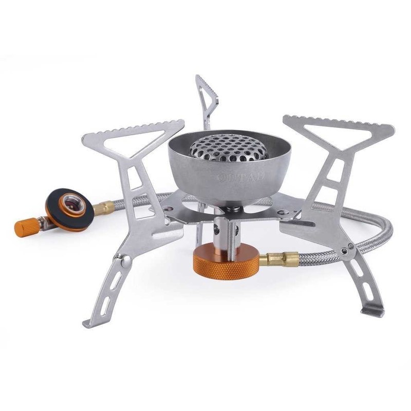 极速Outdoor Camping Cooking Big Power Windproof Gas Stove Bu - 图0