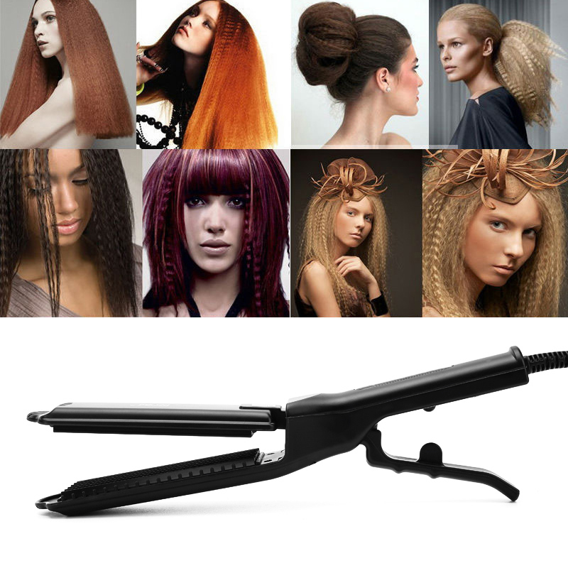 Professional Hairn Crimper Curling Iron Wand Ceramic Corruga-图0