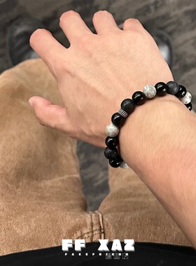 新品FF假朋友 | 暗黑火山石串珠编绳小众设计手链潮流复古可调节