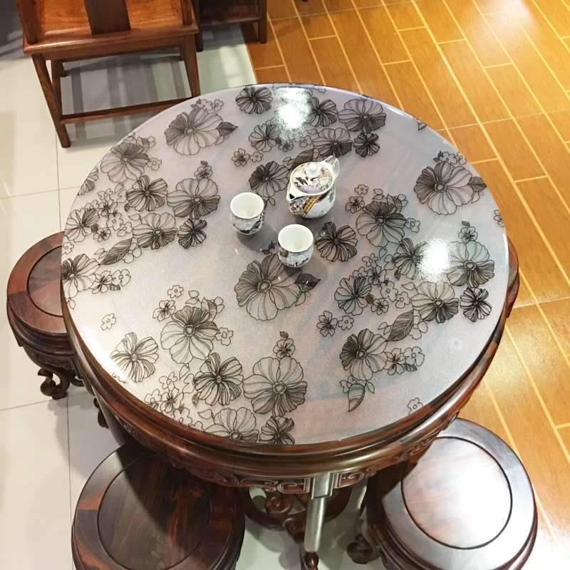 推荐Household table round table tablecloth pvc transparent-图3