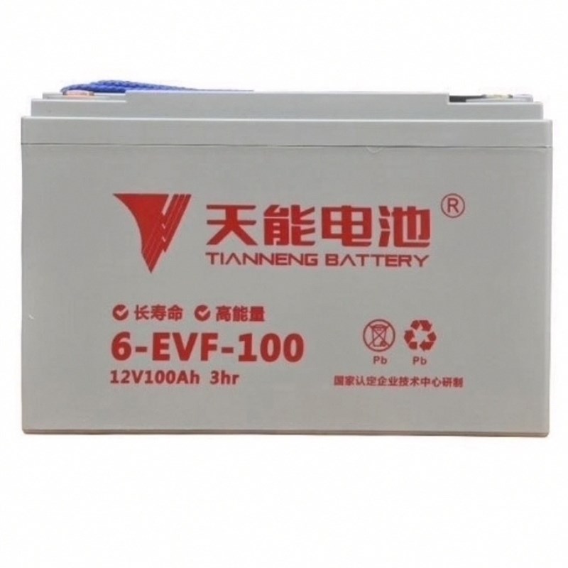 新款天能6-EVF-100A老年代步车电动四轮洗地机12V-80A120AH铅酸蓄 - 图0