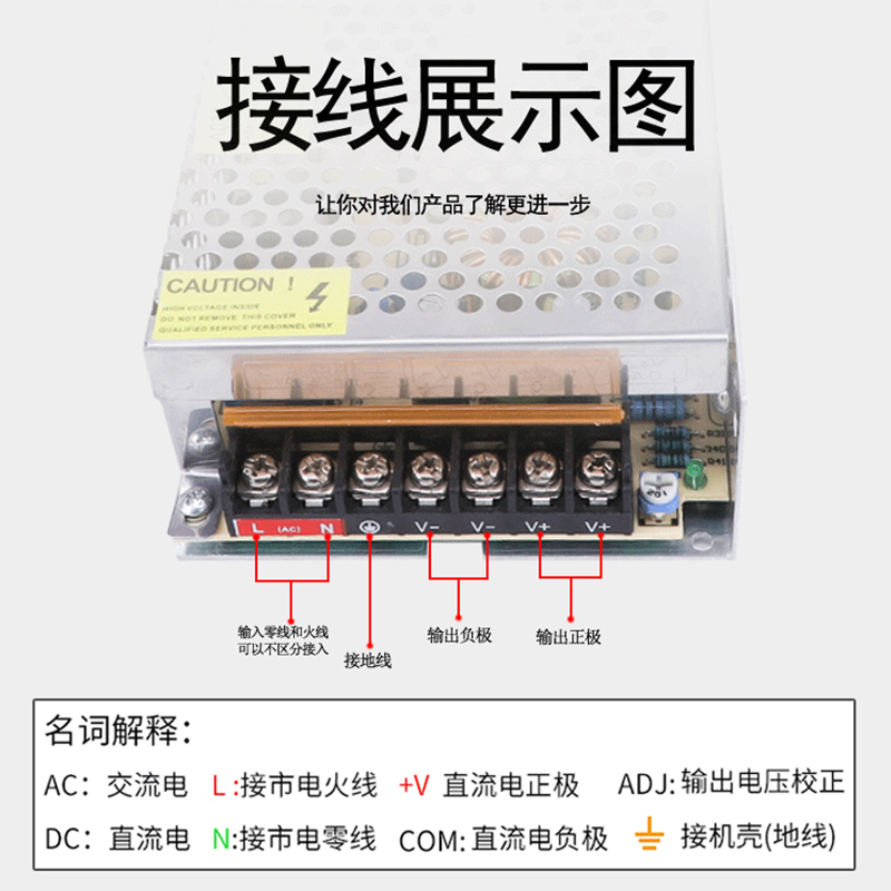 速发220V转变5V12V24v直流开关电源3安5a10a40a监控变压器LED灯伏 - 图2