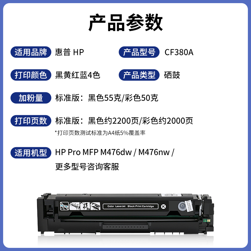 适用惠普CF3晒0A硒M476dw彩色硒鼓Pro M476dw鼓476nw墨粉盒CP202-图0