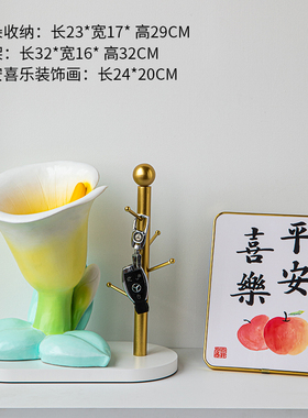 创意钥匙收纳玄关装饰品摆件家居客厅电视柜搬家礼物乔迁新居礼品