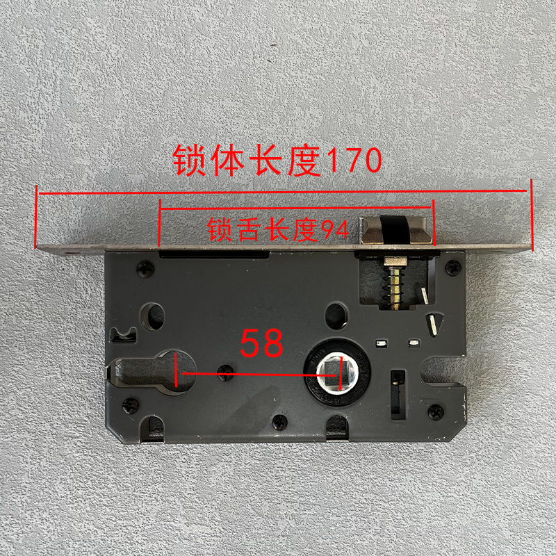 门锁家用通用型不锈钢室内门锁卧室房门锁58整套锁体锁芯可调孔距 - 图0