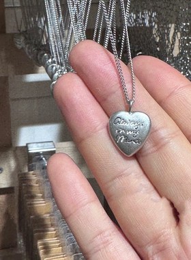 轻奢小众a设计高级感芭蕾风 爱心吊坠项链 ins吊坠叠戴锁骨链女夏