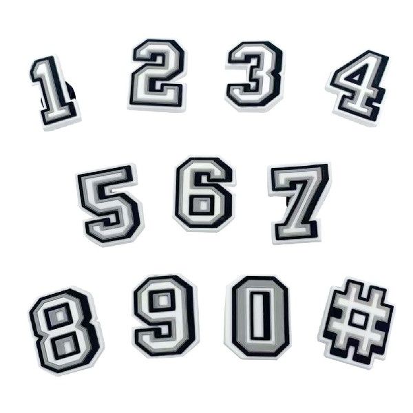 推荐37pcs/Set Letter Hole Shoes Shoe Flower Numbers Shoe For - 图3