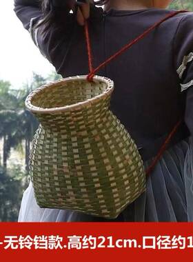现货摘茶叶腰篓采茶腰篓采茶专用篓子竹篓K竹篮装备竹篓手工竹编