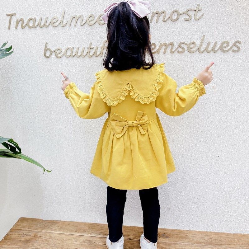 女童风衣春秋季2024新款韩版童装儿童洋气上衣宝宝中长款女孩外套,淘宝优惠券,粉丝福利购,淘宝优惠卷