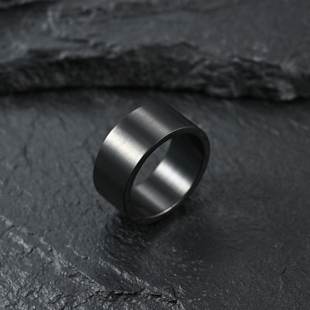 速发10mm Titanium Steel Wide Ring Brushed Large Ring for Men - 图1